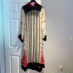 Beachwear in red white and black